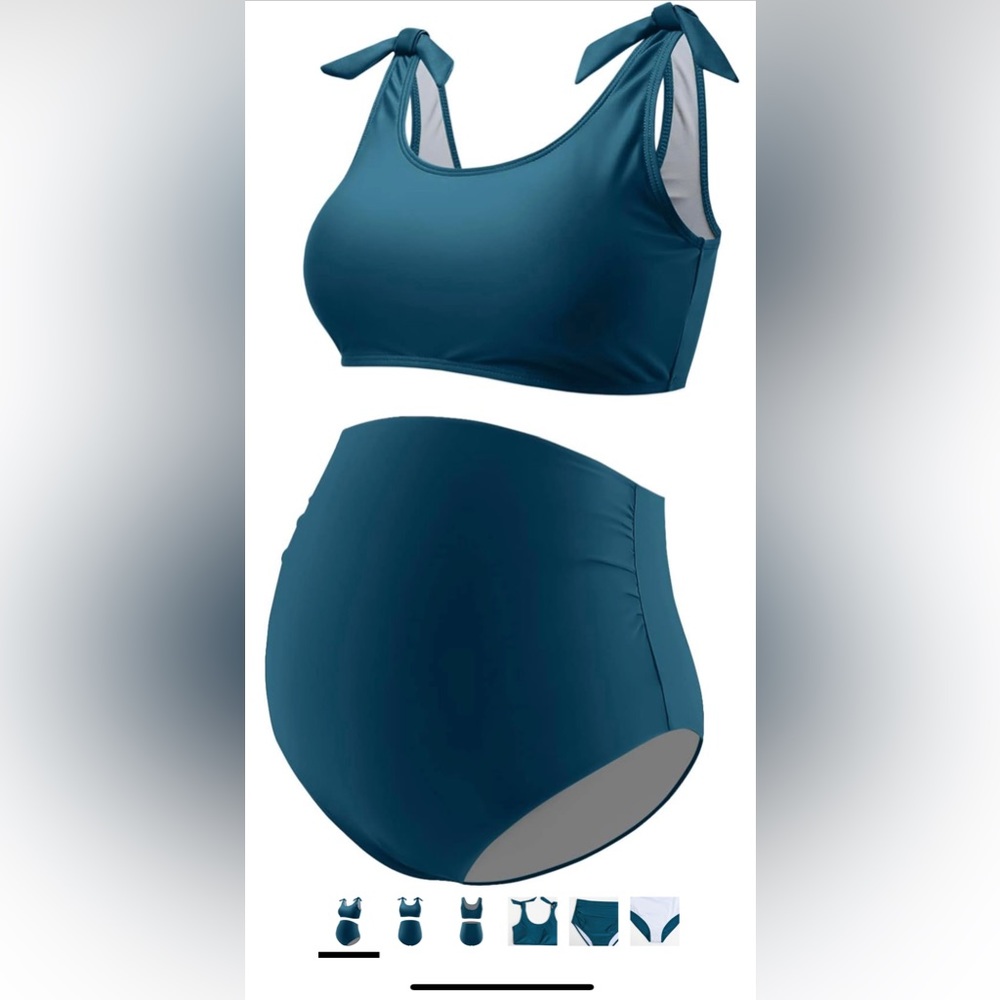 GINKANA Maternity Bikini - Teal XXL